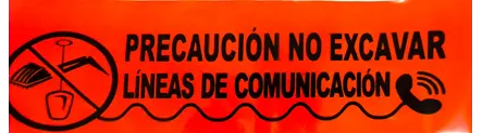 Cinta de señalización para lineas subterráneas Telecomunicaciones