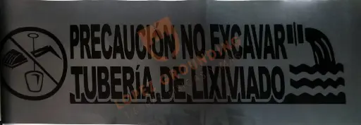 Cinta precaución lixiviado