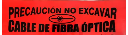 Cinta para señalización de lineas subterraneas Fibra Optica